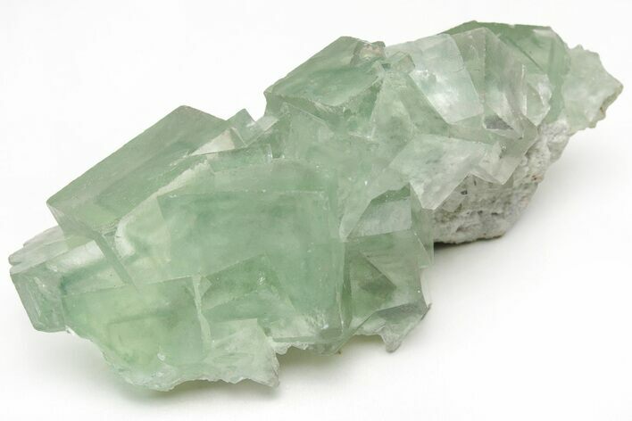 Green Cubic Fluorite Crystals with Phantoms - China #216321